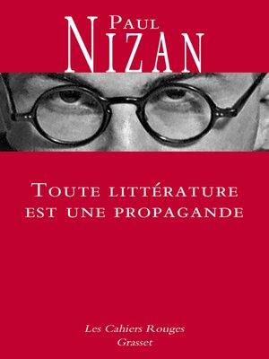 cover image of Toute littérature est une propagande